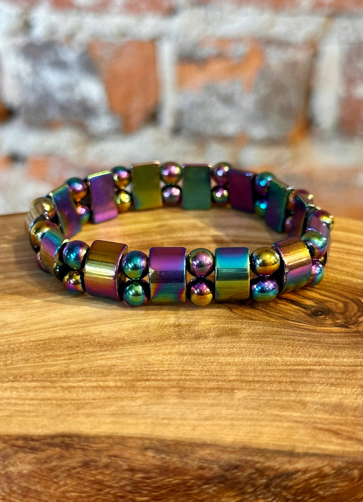 Rainbow Hematite Bracelet