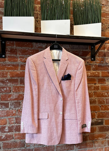 Jos A. Banks Red & White Check Sport Coat