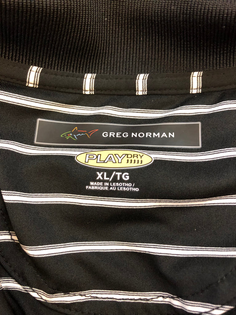 Greg Norman Striped Golf Polo | Masterpiece Men's Consignment